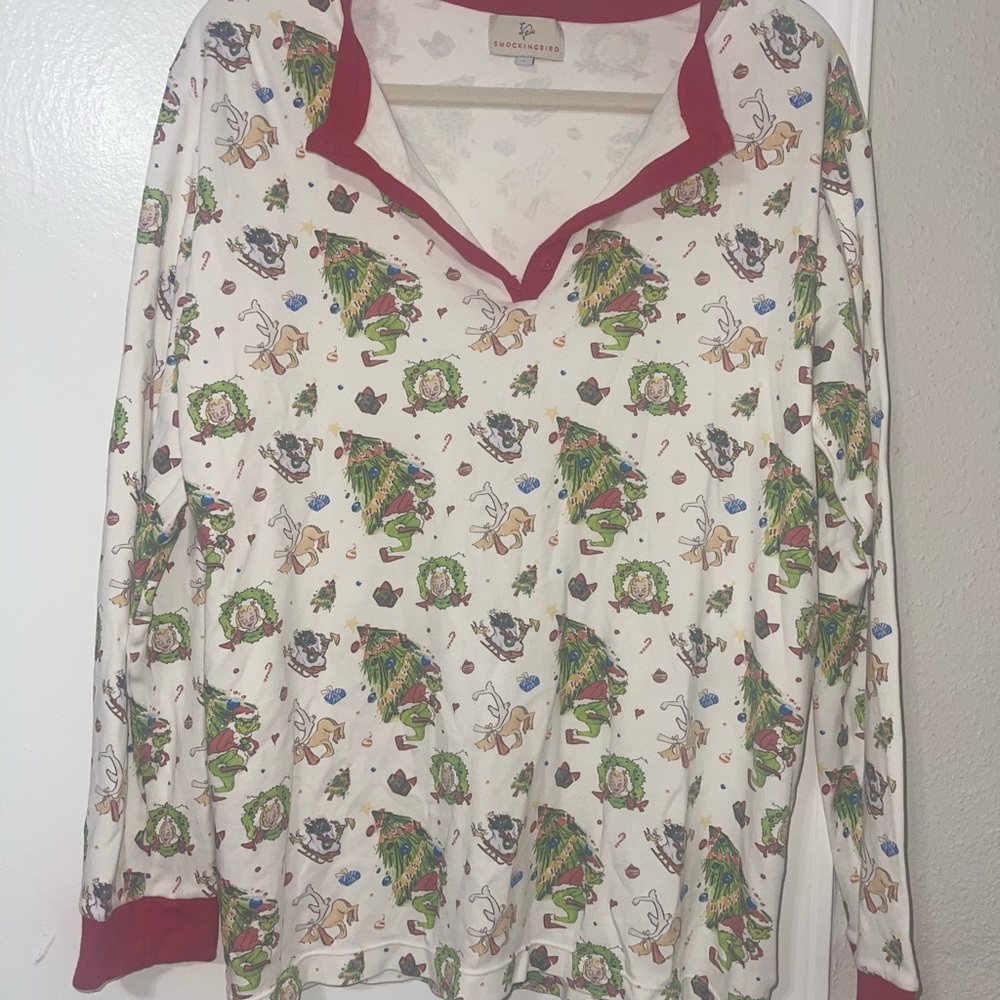 Smockingbird grinch pjs